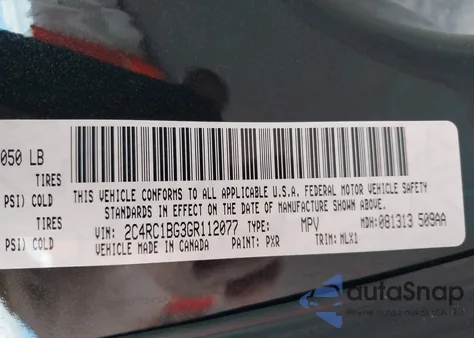 2016 Chrysler Town & Country Touring z USA, uszkodzony, nr VIN 2C4RC1BG3GR112077